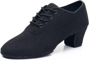 Latin Dance Shoes for Women Women Latin Dance Shoes Salsa Jazz Dancing Shoes Woman Heels 3cm/5cm Teachers Ballroom Dance Shoes(5cm Indoor Black,38)
