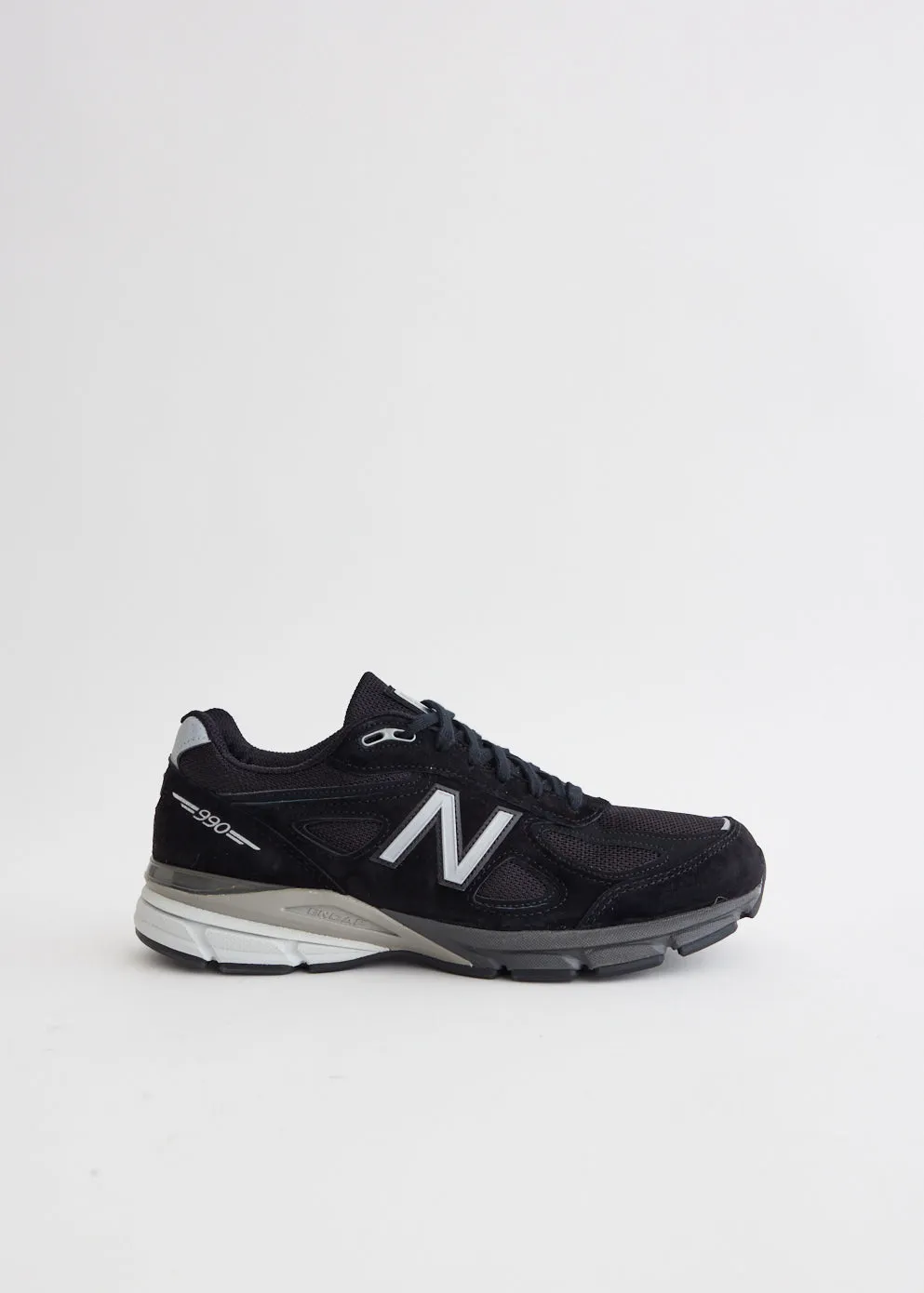 MADE in USA 990v4 'Black Silver' Sneakers