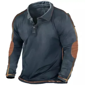 Men's Outdoor Tactical Long Sleeve Polo T-Shirt