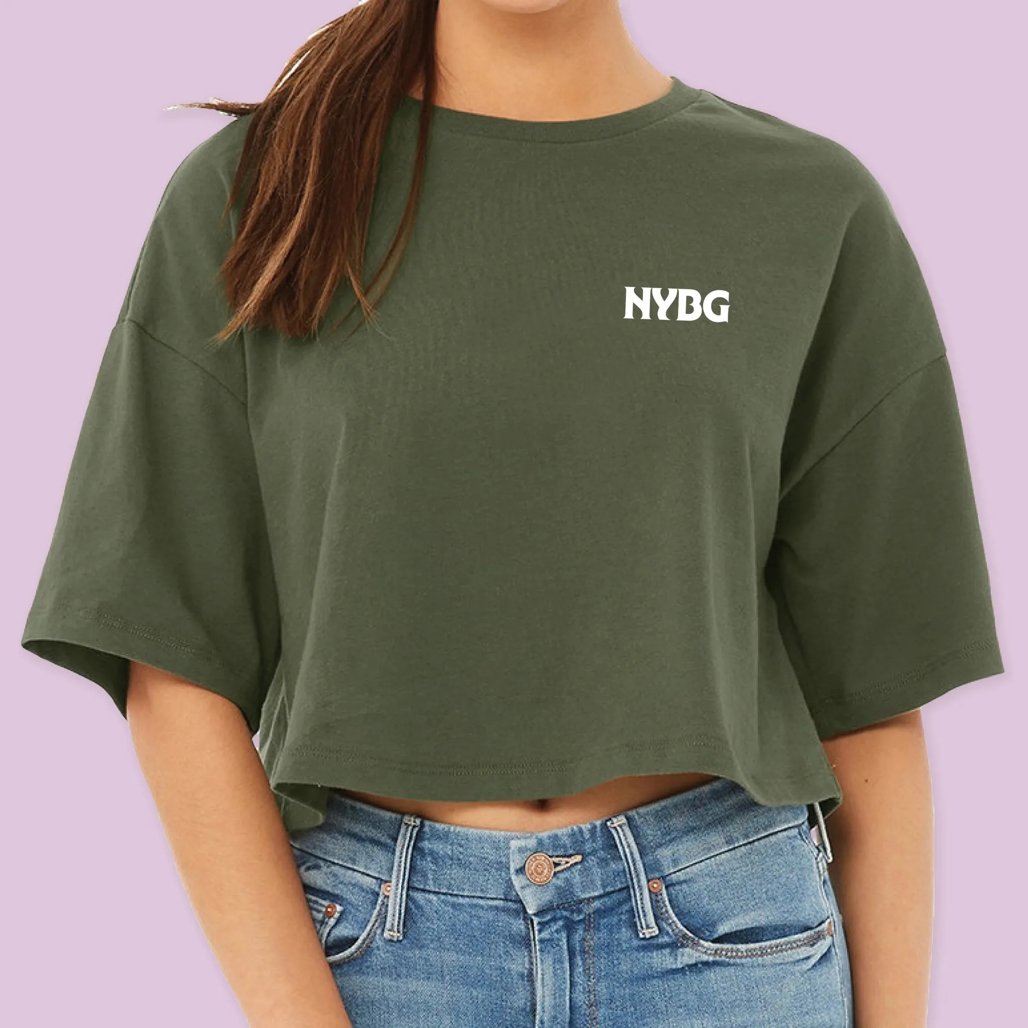 NYBG Map Crop T-shirt | Green