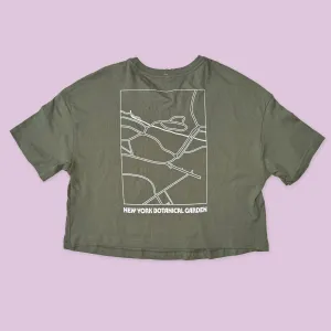 NYBG Map Crop T-shirt | Green