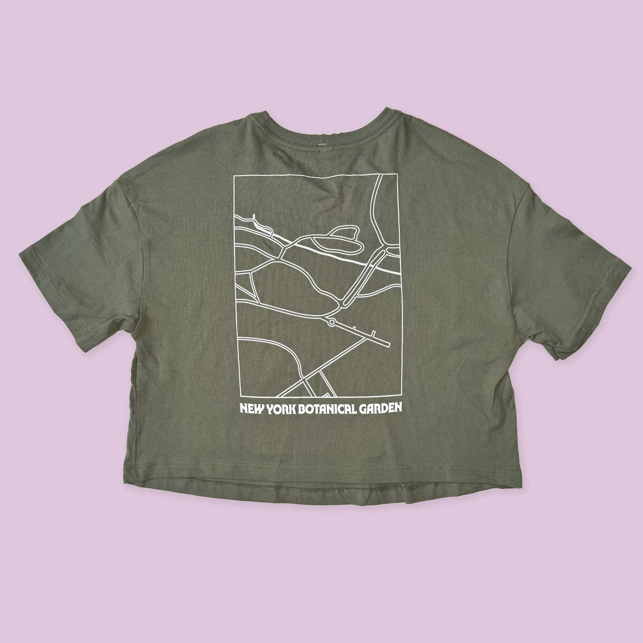 NYBG Map Crop T-shirt | Green