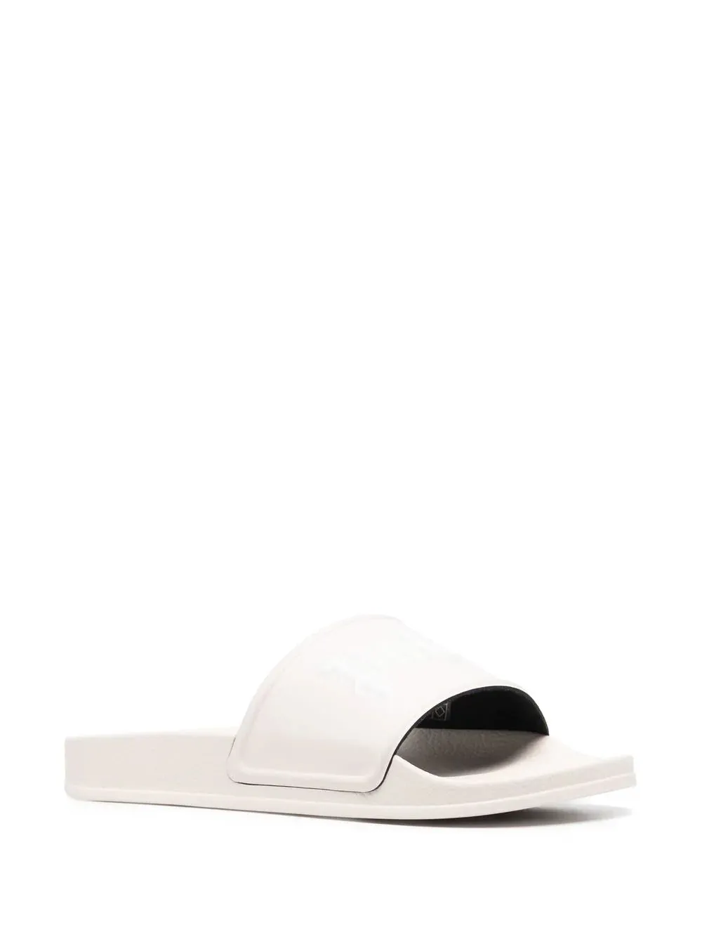PALM ANGELS WOMEN Pool Sliders Beige/White