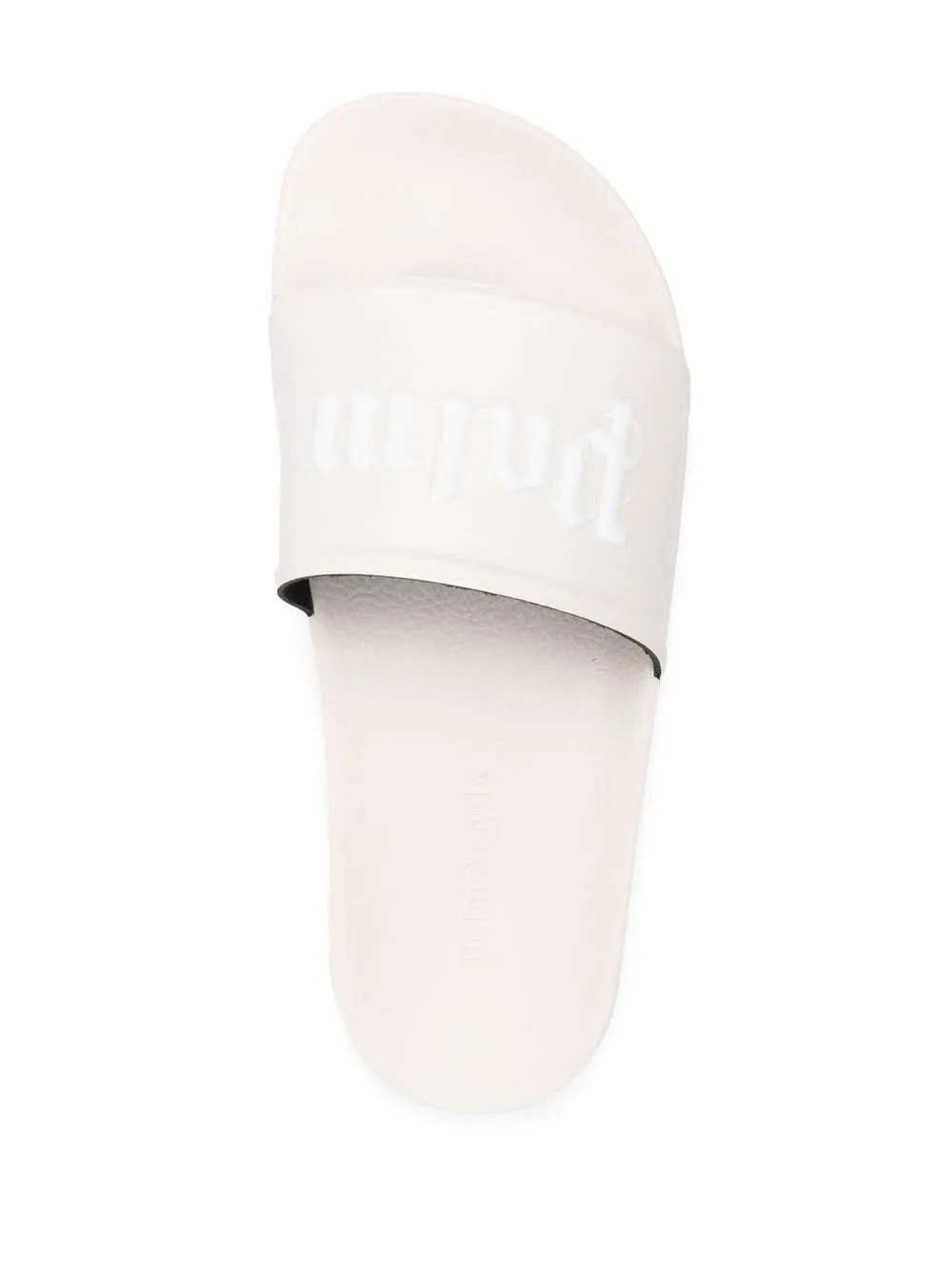 PALM ANGELS WOMEN Pool Sliders Beige/White