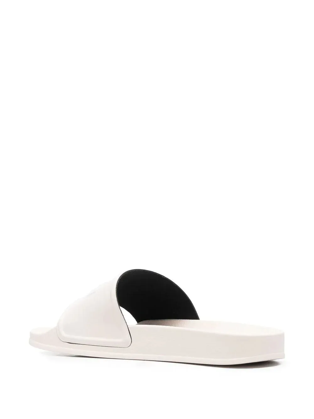 PALM ANGELS WOMEN Pool Sliders Beige/White