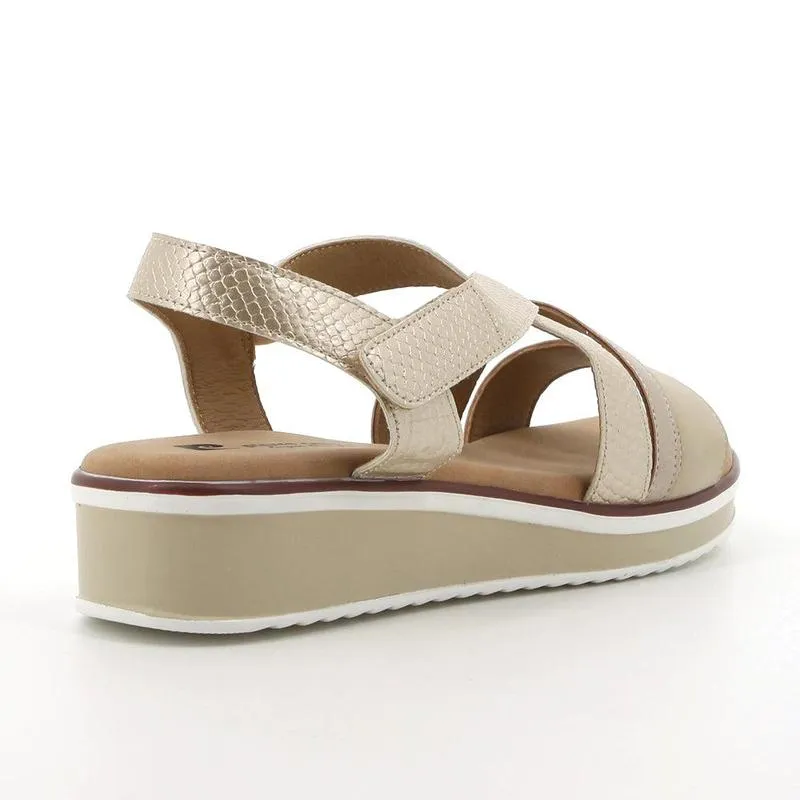Pierre Cardin Denna Beige Cross Over Sandal  - Beige