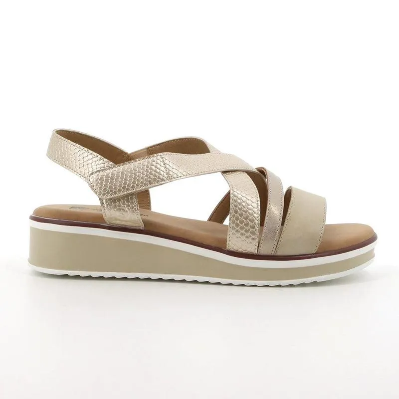 Pierre Cardin Denna Beige Cross Over Sandal  - Beige