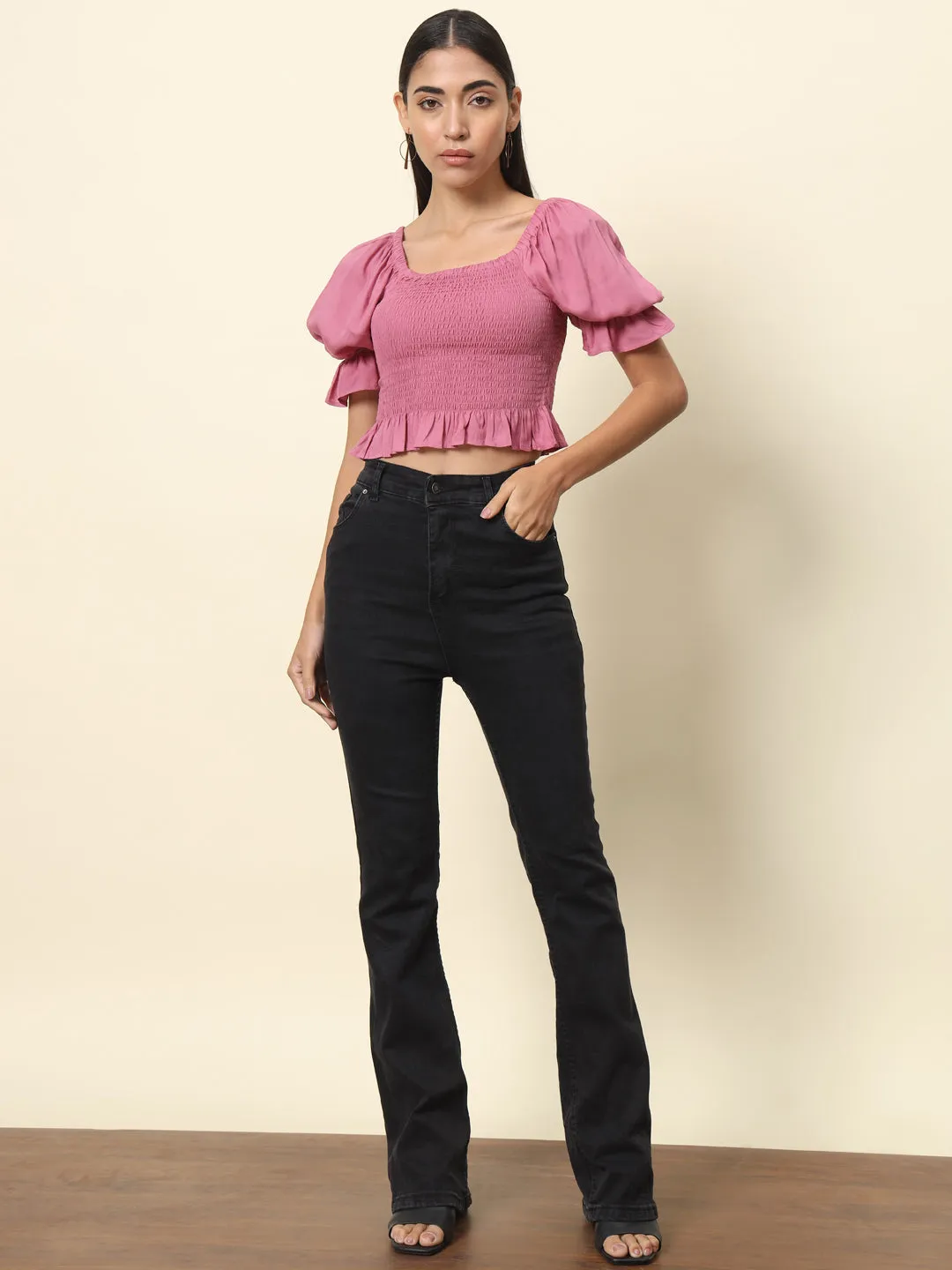 Pink Smocking Top