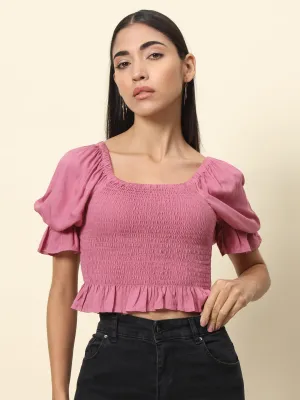 Pink Smocking Top