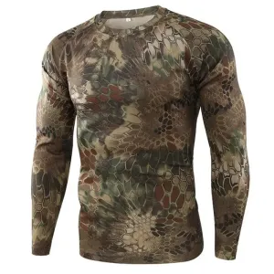 Quick-drying Camouflage T-shirts Breathable Long-sleeved Military Clothes