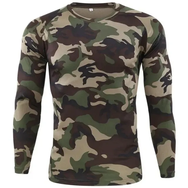 Quick-drying Camouflage T-shirts Breathable Long-sleeved Military Clothes