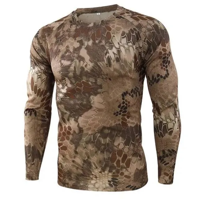 Quick-drying Camouflage T-shirts Breathable Long-sleeved Military Clothes