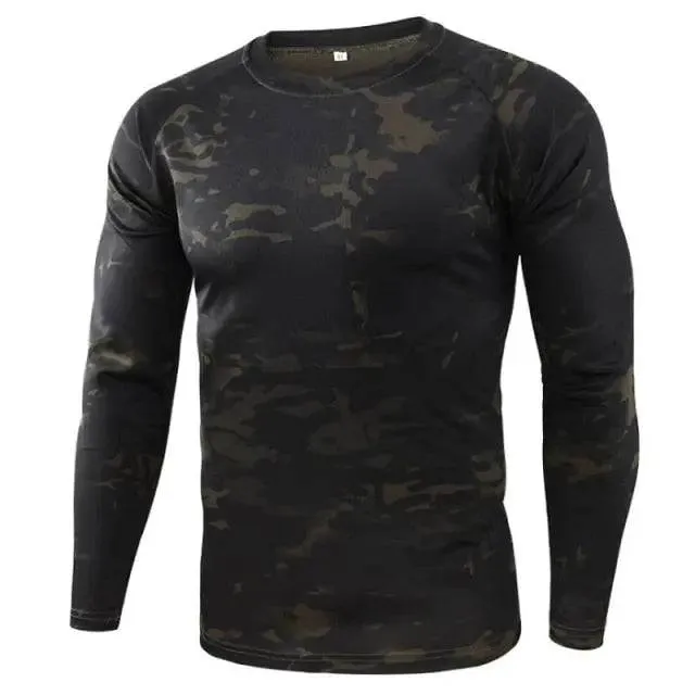 Quick-drying Camouflage T-shirts Breathable Long-sleeved Military Clothes