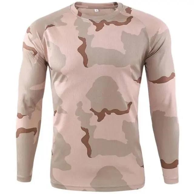 Quick-drying Camouflage T-shirts Breathable Long-sleeved Military Clothes