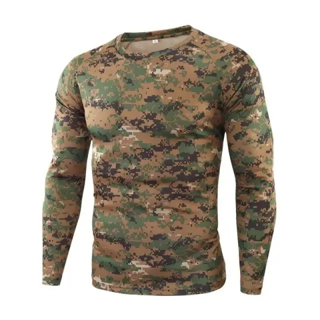 Quick-drying Camouflage T-shirts Breathable Long-sleeved Military Clothes