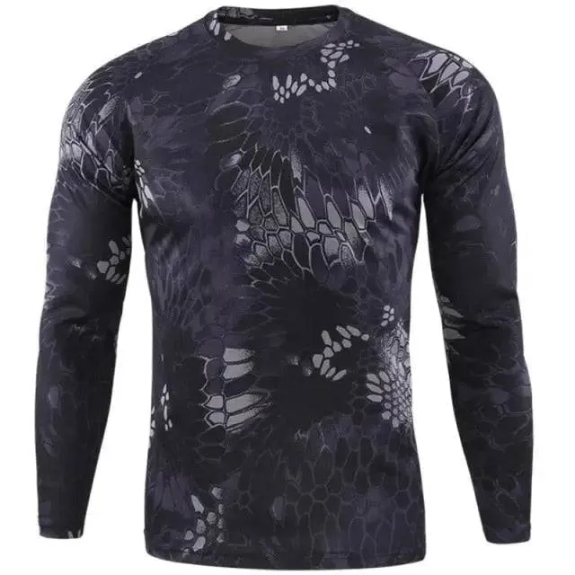 Quick-drying Camouflage T-shirts Breathable Long-sleeved Military Clothes