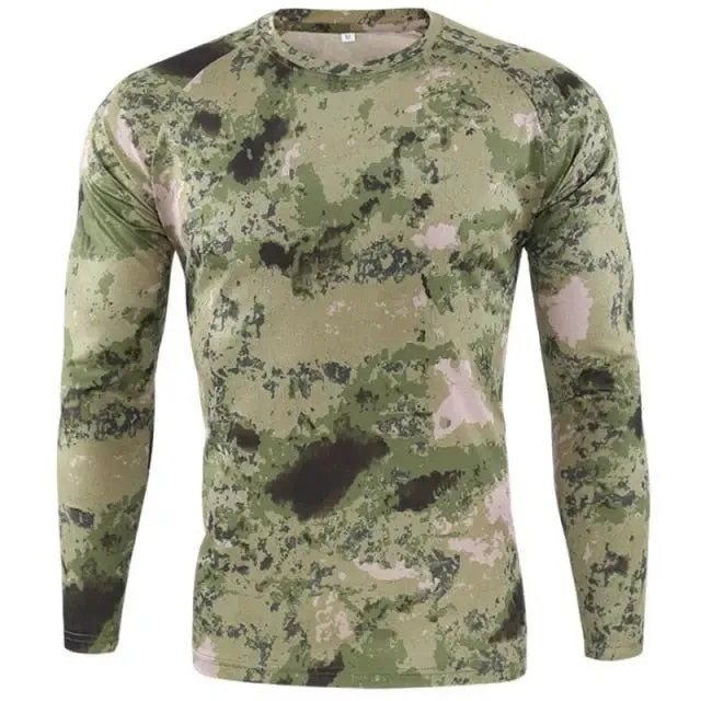 Quick-drying Camouflage T-shirts Breathable Long-sleeved Military Clothes