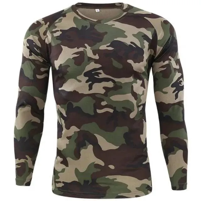 Quick-drying Camouflage T-shirts Breathable Long-sleeved Military Clothes