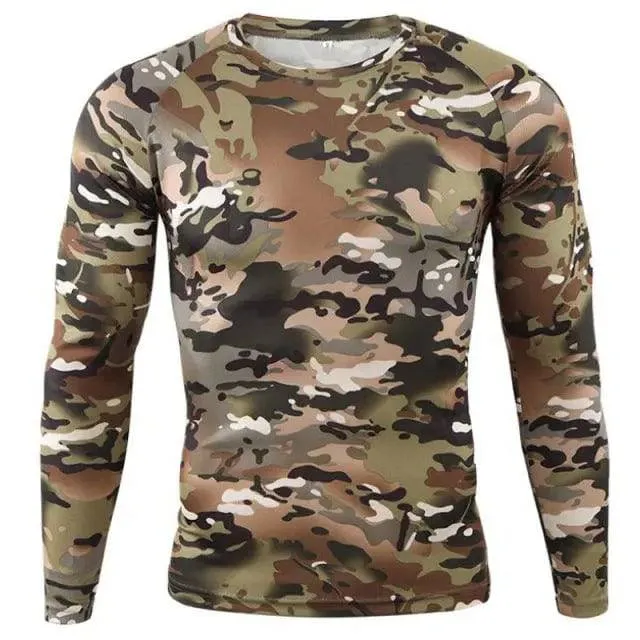 Quick-drying Camouflage T-shirts Breathable Long-sleeved Military Clothes