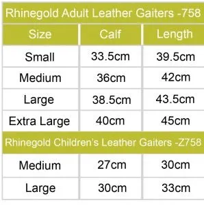 Rhinegold Childrens Leather Gaiters