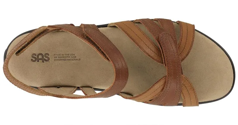 SAS Women's Pier Heel Strap Sandals Sepia