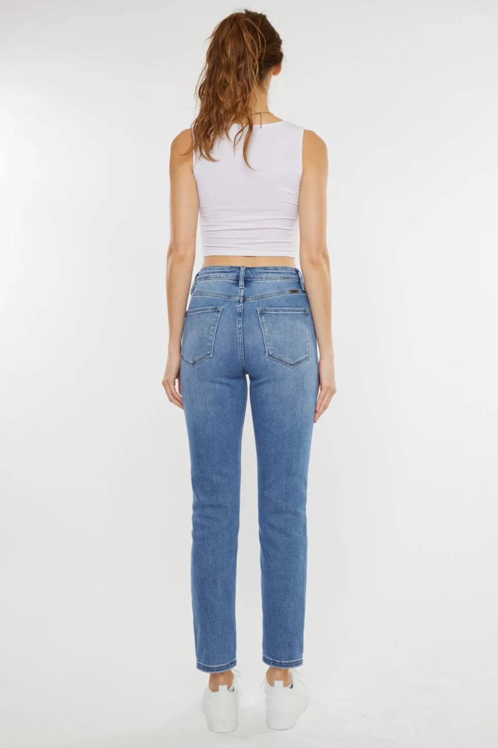 Selena High Rise Cropped Mom Jeans