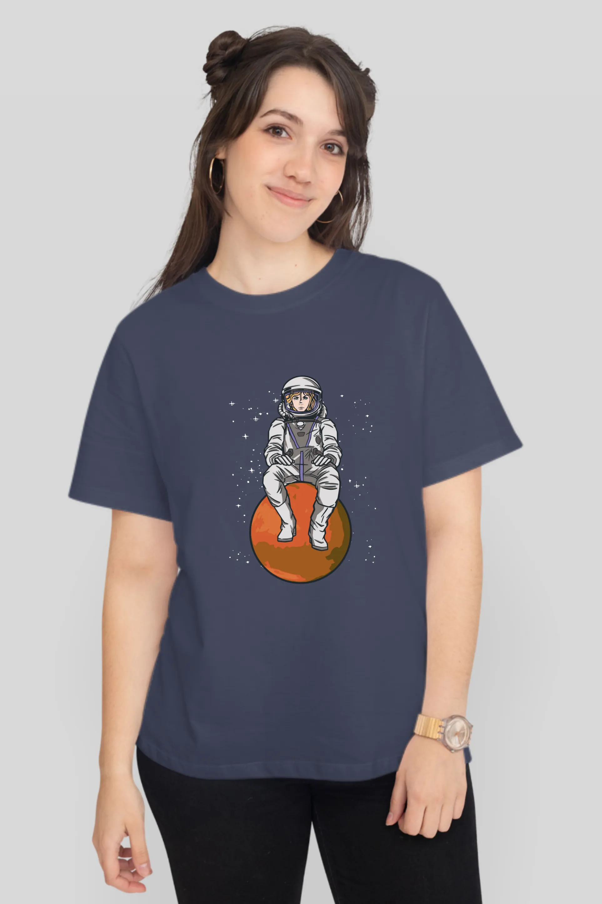 Space Explorer Printed T-shirt for women