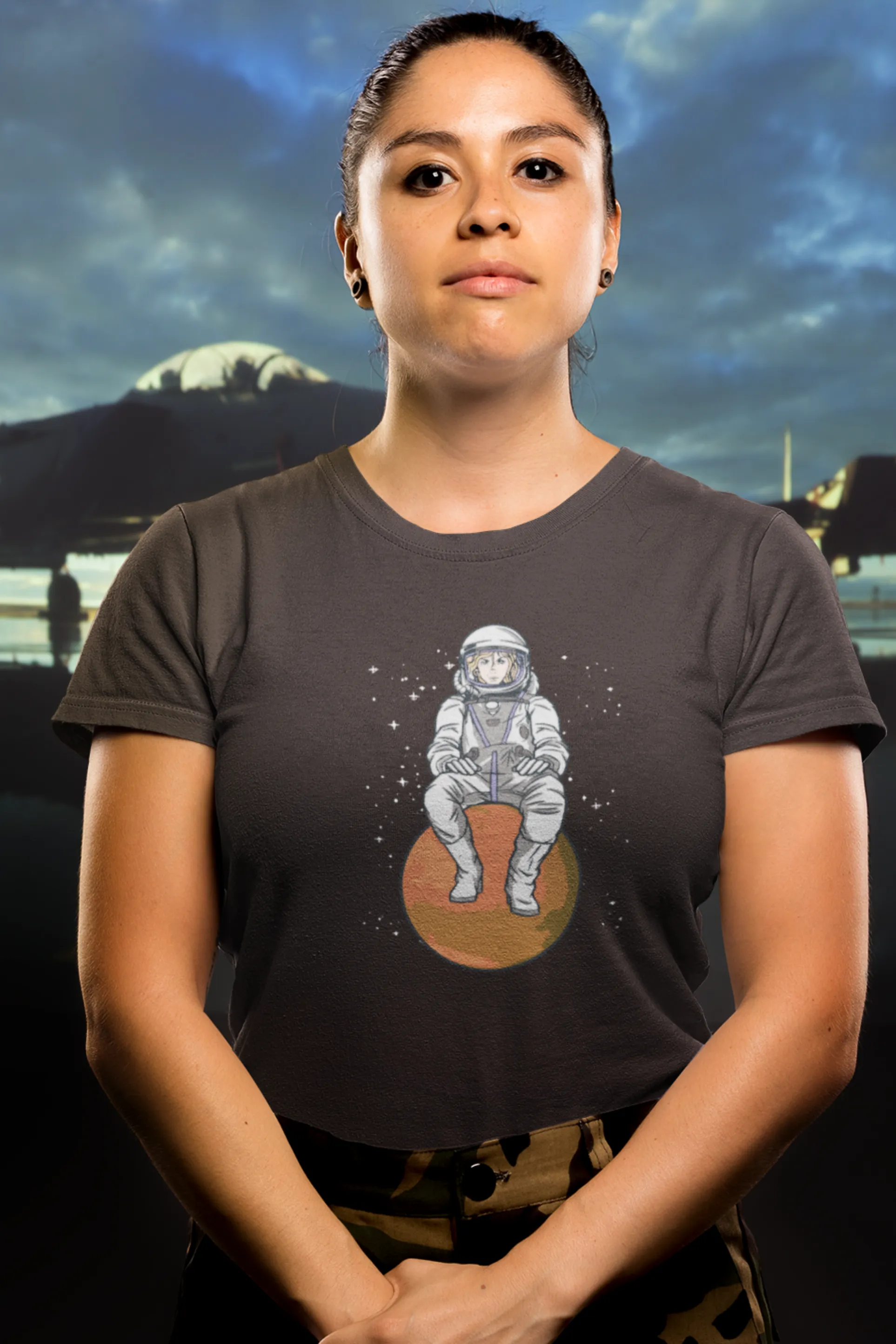 Space Explorer Printed T-shirt for women