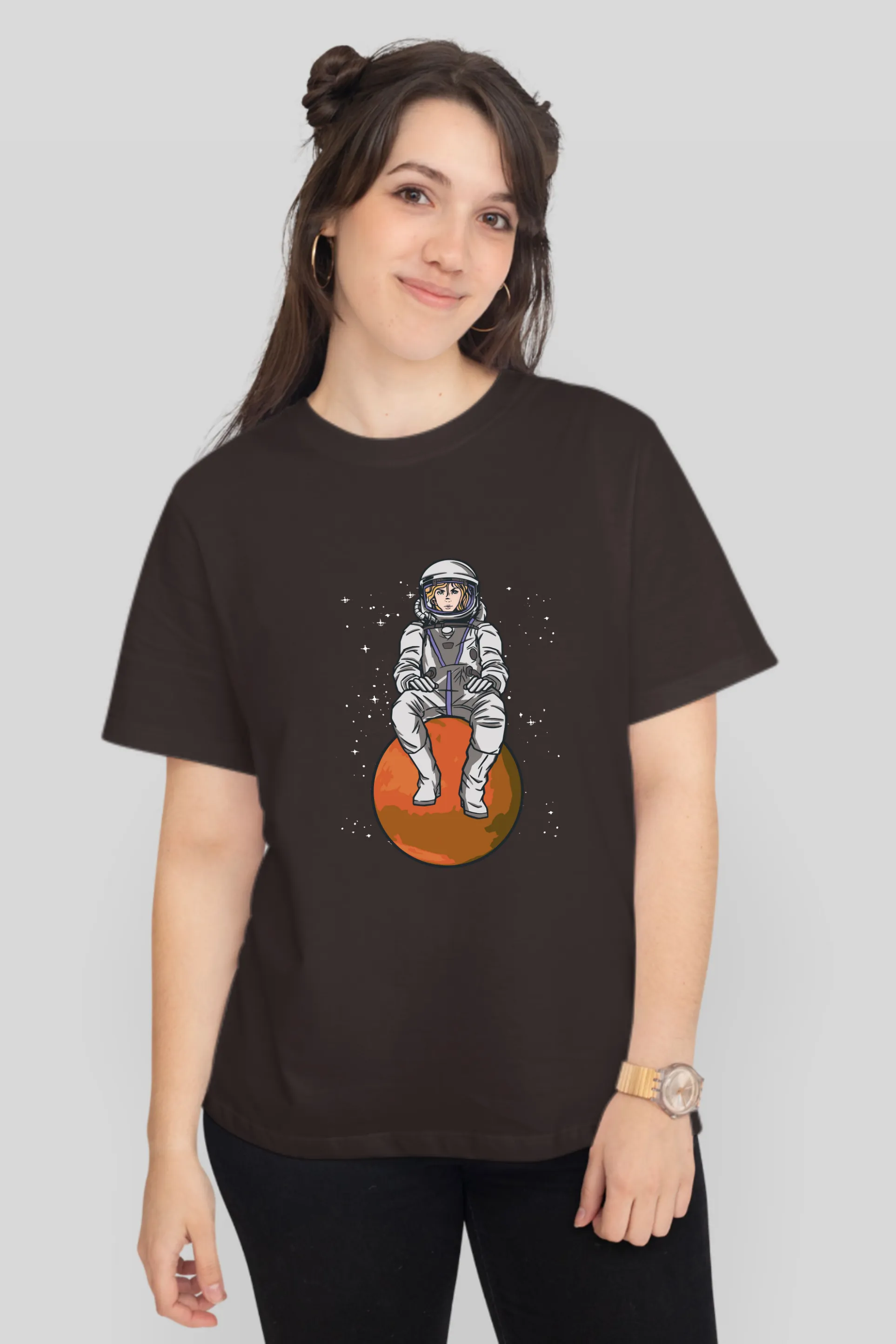 Space Explorer Printed T-shirt for women