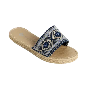 SPARTINA 449 PEEPLES SONG BOHO EMBROIDERY - WOMENS CABANA SLIDE
