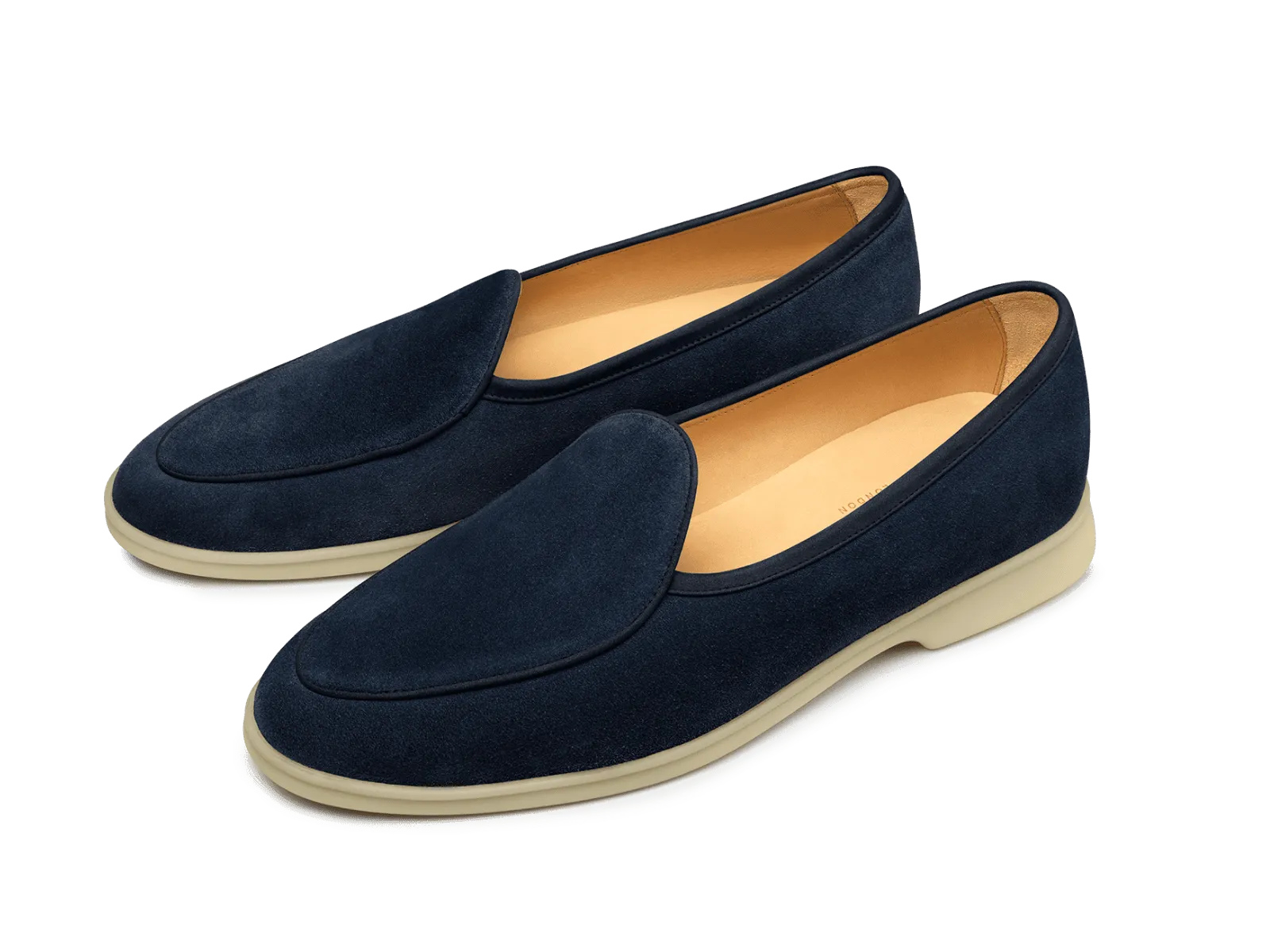 Stride Loafers in Midnight Navy Glove Suede Natural Sole