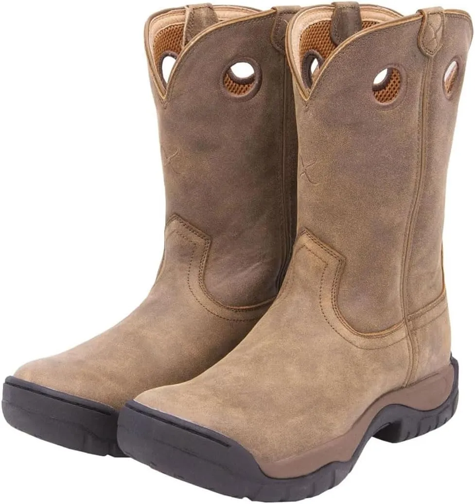 Twisted X Mens Work Boot - K Toe All-Around Boots Designed with Air-Mesh Lining, Compression- EVA Midsole, Rubber Outsole, and Full-Grain Oiled Leather Vamp and 11 Shaft