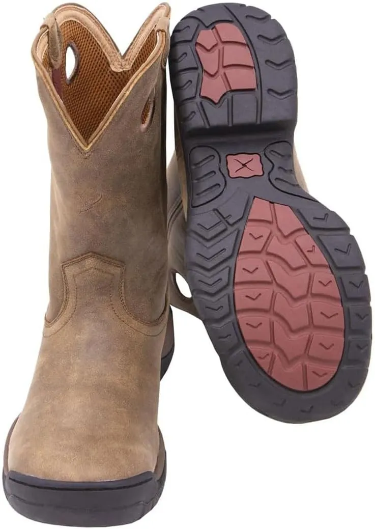 Twisted X Mens Work Boot - K Toe All-Around Boots Designed with Air-Mesh Lining, Compression- EVA Midsole, Rubber Outsole, and Full-Grain Oiled Leather Vamp and 11 Shaft