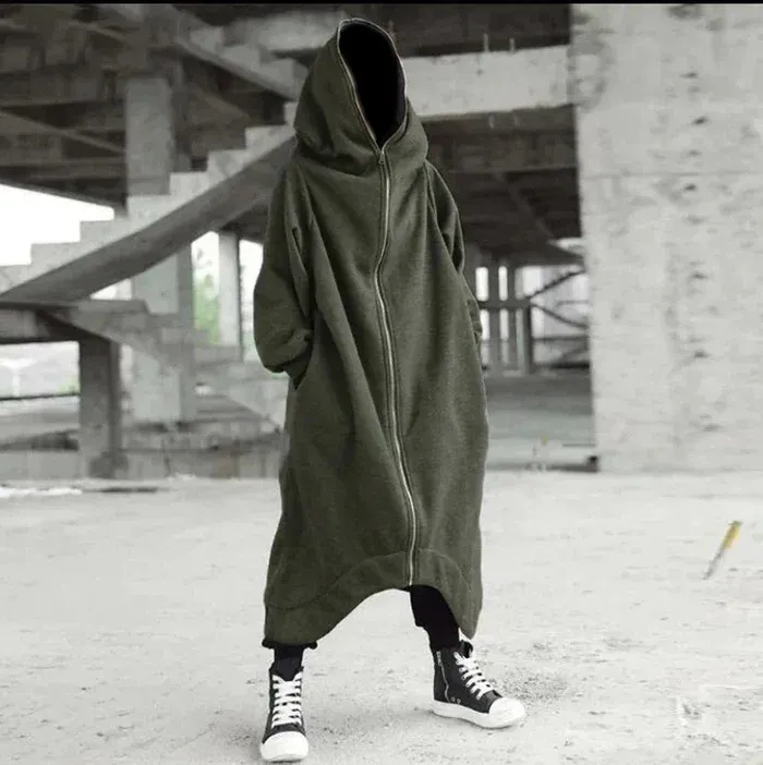 Unisex long-sleeve nazgul long coat with hood