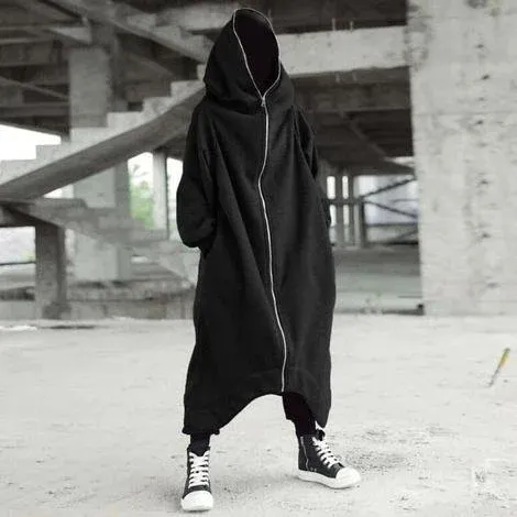 Unisex long-sleeve nazgul long coat with hood