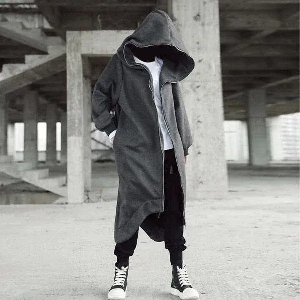 Unisex long-sleeve nazgul long coat with hood