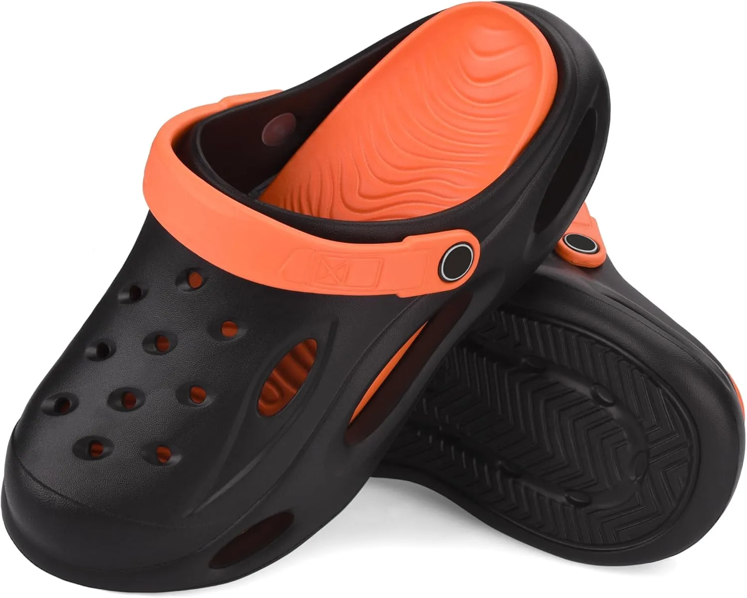 VONMAY Men's Arch Support Clogs Garden Shoes Slip-on Slides Comfortable Sandals Outdoor Beach Slippers with Romovable Cushion Insole