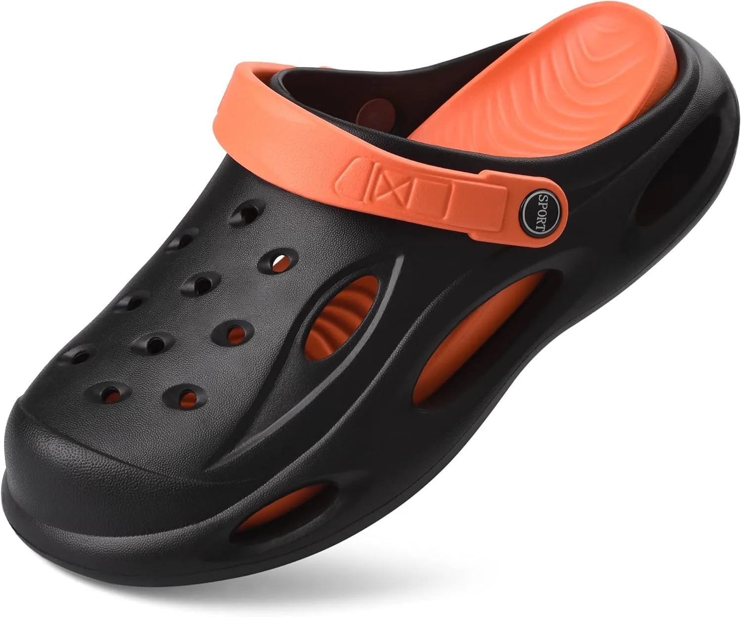 VONMAY Men's Arch Support Clogs Garden Shoes Slip-on Slides Comfortable Sandals Outdoor Beach Slippers with Romovable Cushion Insole