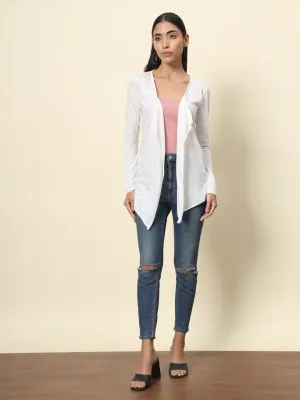 White Full Sleeve Shrug