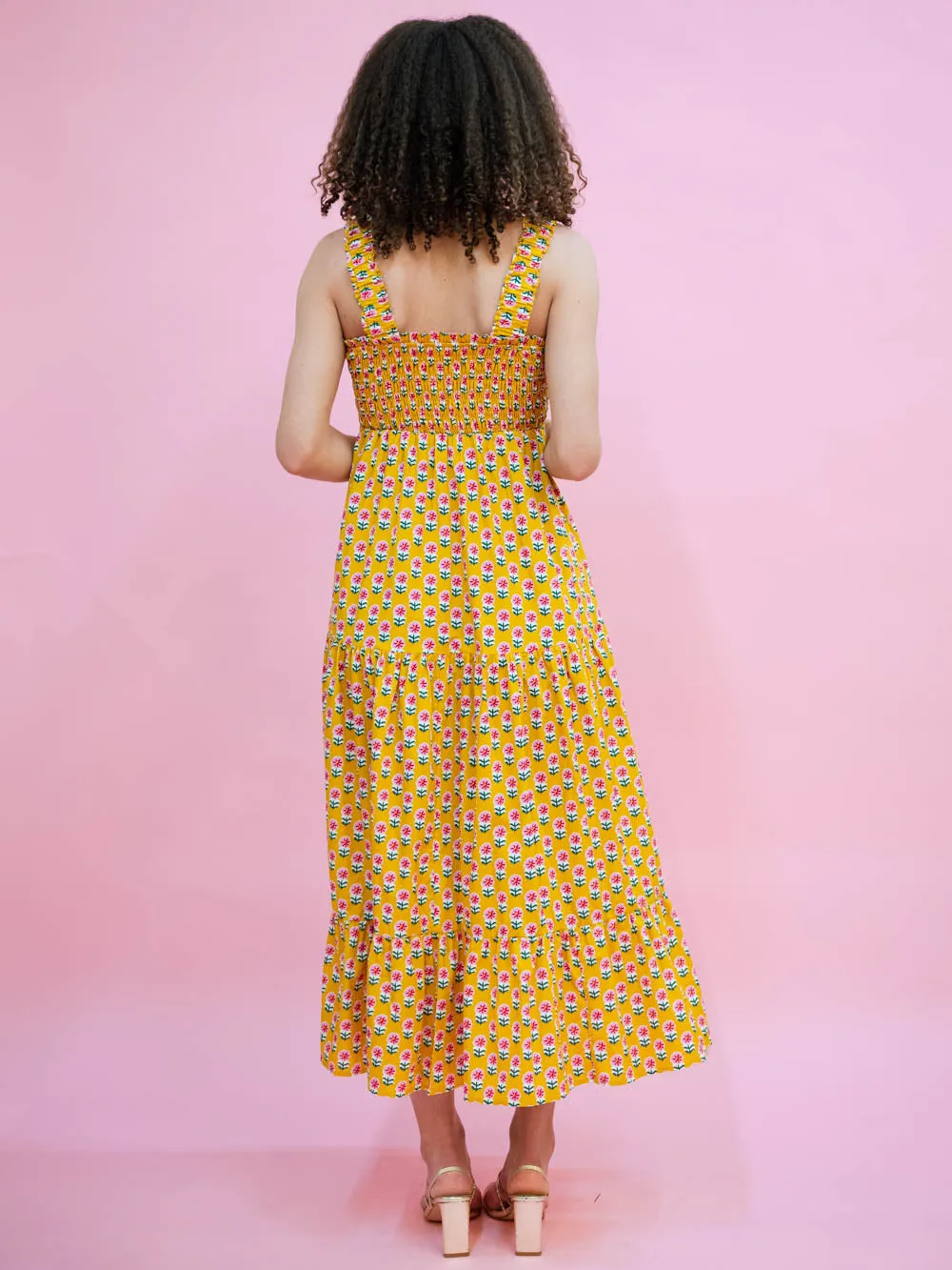Wildflower Floral Dress - Marigold