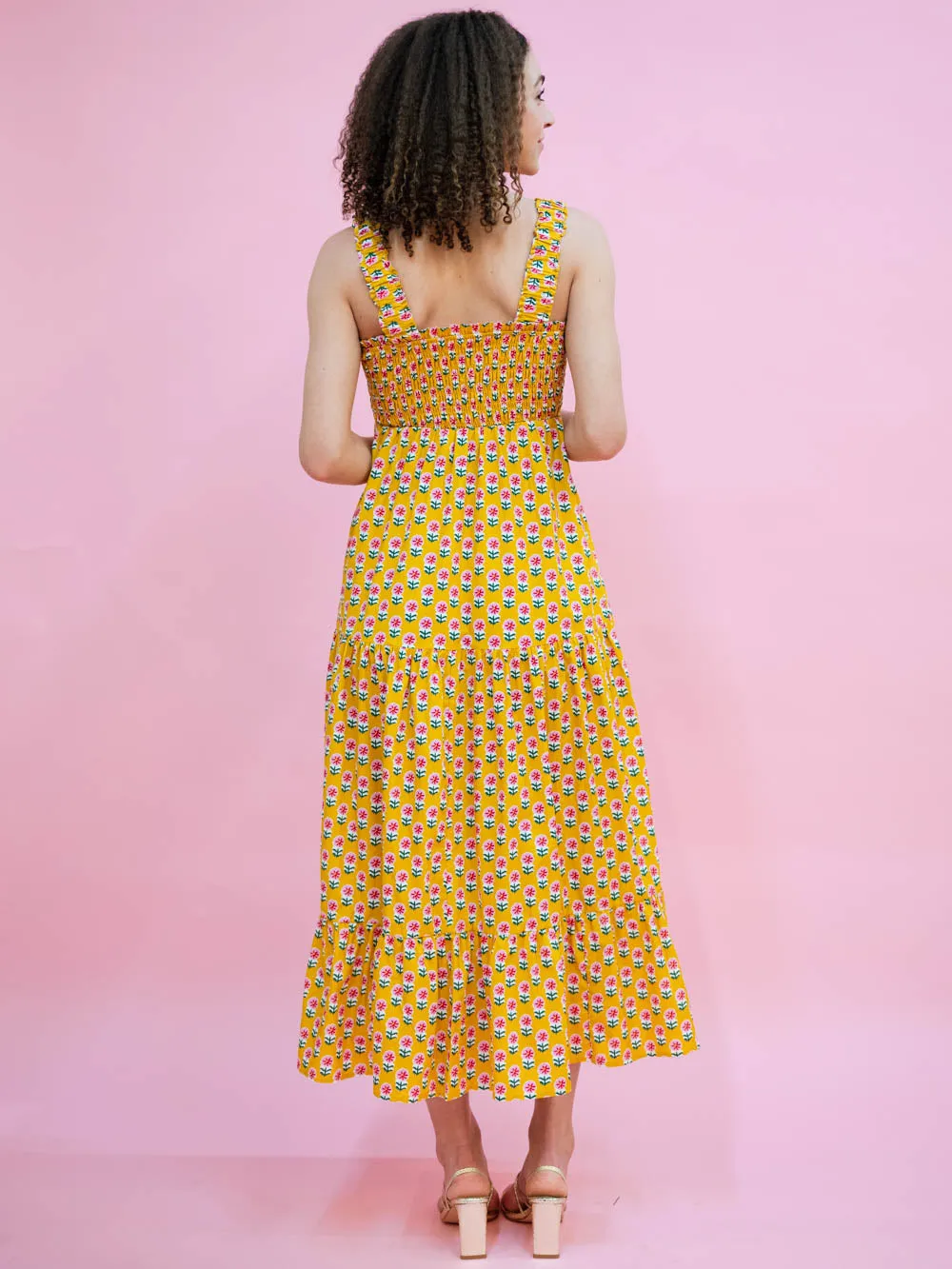 Wildflower Floral Dress - Marigold