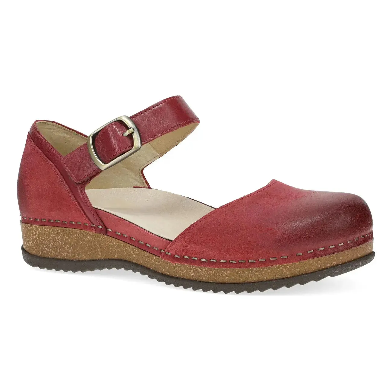 Womens Dansko Mae Burnished Suede  Timeless Mary Jane with Lightweight Comfort