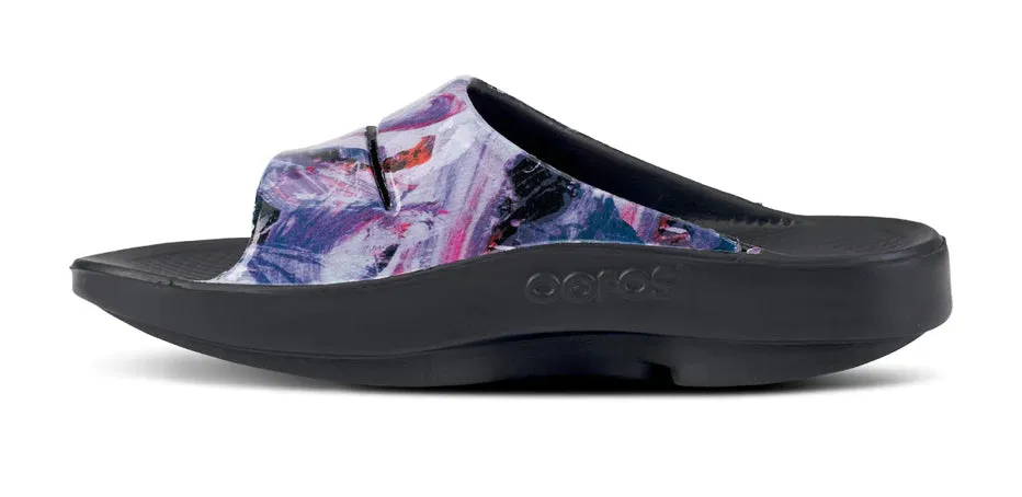 Women's Oofos OOahh Limited Slide Sandal Color: Canyon Sunlight